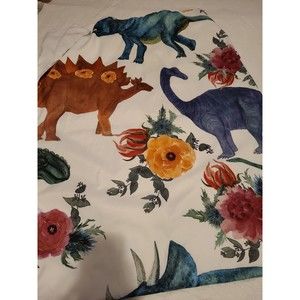 Twin sized dinosaur duvet cover and pillow sham